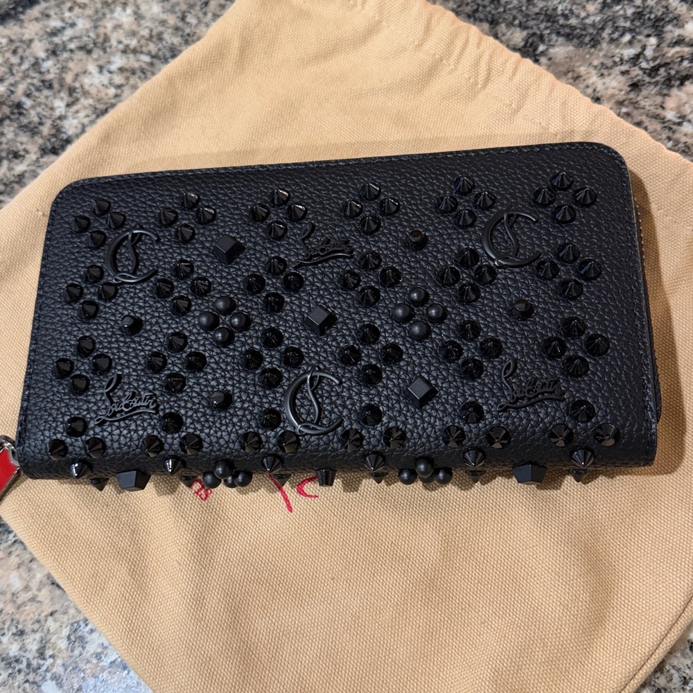 Christian Louboutin Black Spiked Panettone Loubinthesky Wallet